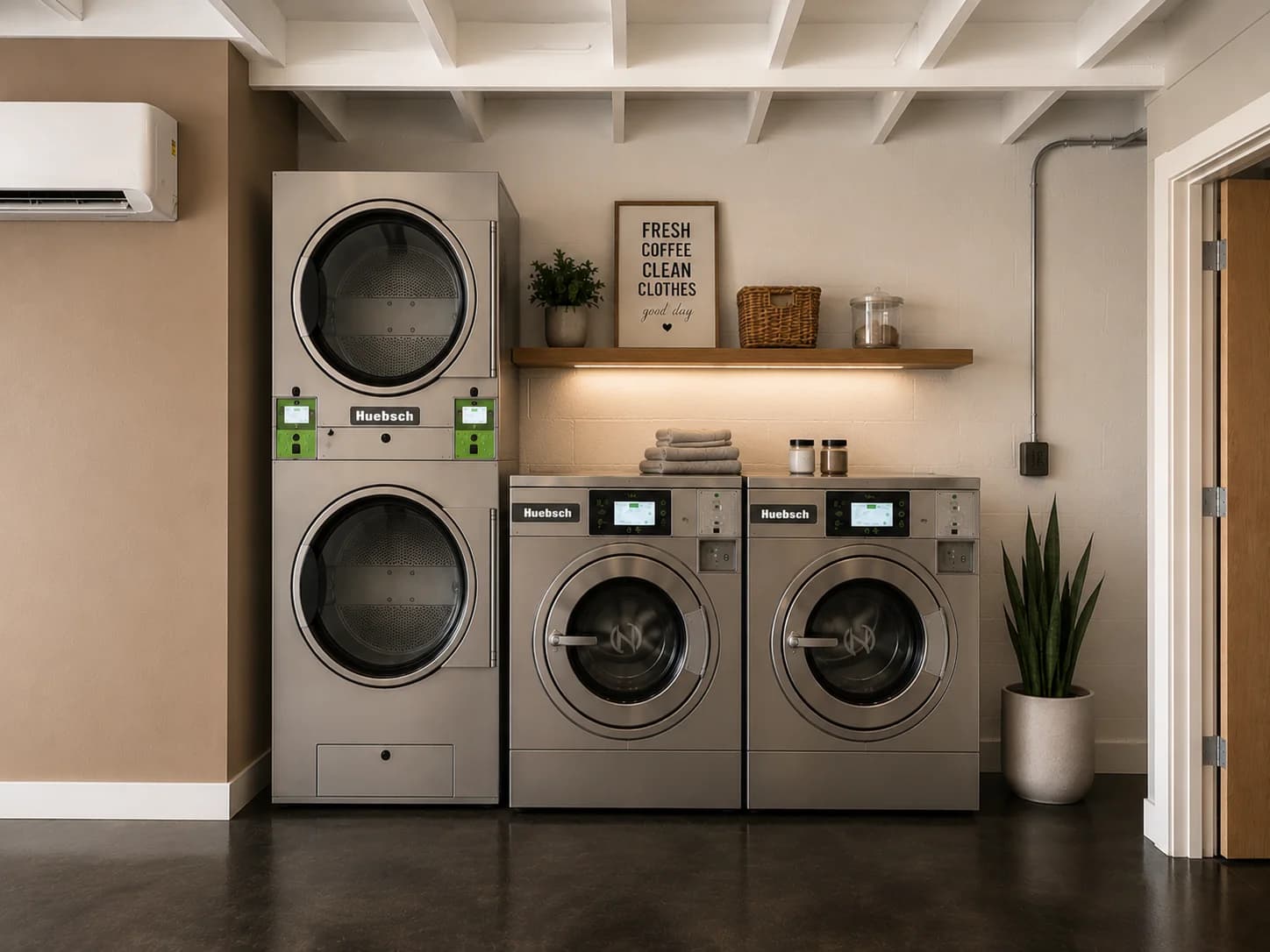 Laundry machines at Sunset Coffee & Wash